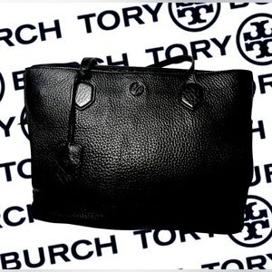 Tory Burch Pebbled Leather Robinson Side Zip Tote